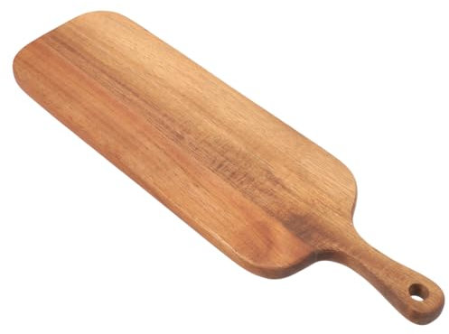 MAGICLULU Tagliere Lungo in Legno Di Acacia Manico Tagliere Per Cucina e Piatto Da Portata Compatto 41x12x1,5 Cm Per Servire Pane e Antipasti a Buffet