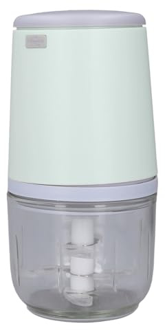 Mini picadora de carne de 300 ml, mini picadora de ajo eléctrica, picadora de carne USB, robot culinario, inalámbrico, fácil de picar, máquina de alimentos para bebés, pequeña verde)