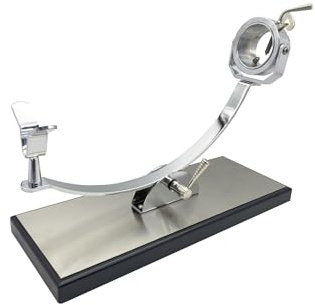 FERRETERIA LEPANTO Support à jambon professionnel rotatif et basculant avec base en MDF et lame en acier inoxydable Modèle Serrano (sans set de coupe)