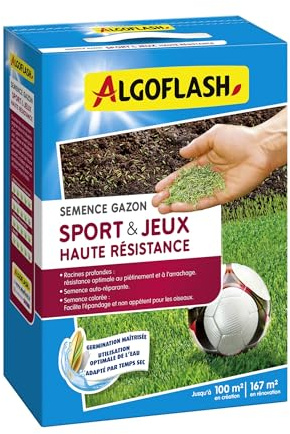 Algoflash Semence Gazon Sport & Jeux Haute Résistance - 2,5 Kg