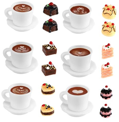 Warmhm Wide Range of Styles Safe Miniature Cake Decorations Fake Cupcake Model for Play Photoshoot