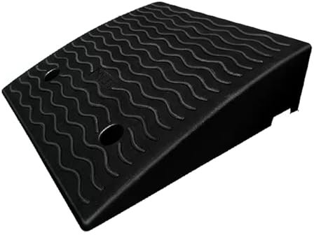 BALQOIFD Schwellenrampe aus Gummi, 15,2 cm hohe Rollstuhlrampe, rutschfeste Bordsteinrampe mit strukturierter Oberfläche für Autos, LKWs, Roller und Fahrräder