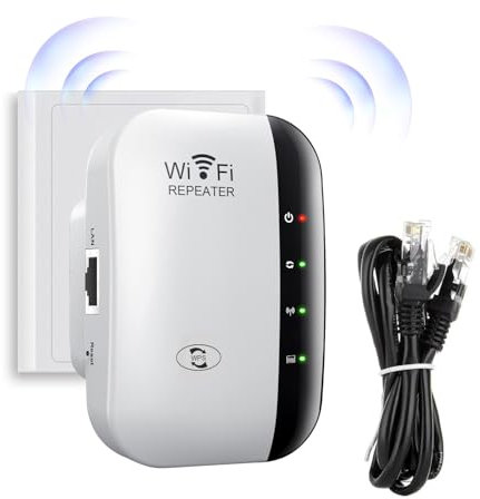 Custom Catch WiFi Extender Signal Booster Up to 5800sq.ft and 55 Devices Wireless Internet Repeater, Long Range Amplifier with Ethernet Port, 1-Tap Setup, Access Point, Alexa Compatible