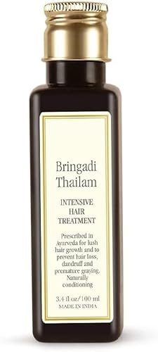 DK Bringadi Intensiv Haarkur Öl - 100 ml | Ayurvedisches Haaröl für Haarausfall, Schuppen & vorzeitiges Ergrauen | mit Bhringraj, Amla, Indigo & Kokosöl | Stärkt die Wurzeln, pflegt die Kopfhaut