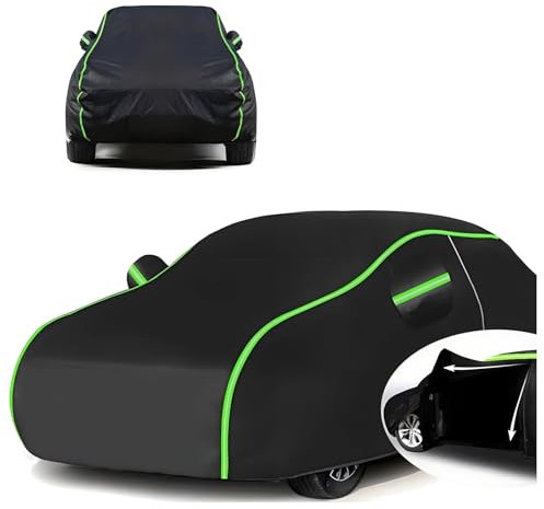 Autoabdeckung Vollgarage für Smart Fortwo Cabrio W451 2007-2015(270x156x154cm),wasserdichte Autoabdeckung,staubdichte Autoabdeckung,seitlicher Reißverschluss,Vier Jahreszeiten,Anti-Aging