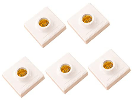 HORIALENCE E27 Led Lampenfassung 5 Stück Aus Robustem Pp Und Kupfer Schraubsockel Für Wohnzimmer Küche Schlafzimmer Universell Einsetzbar