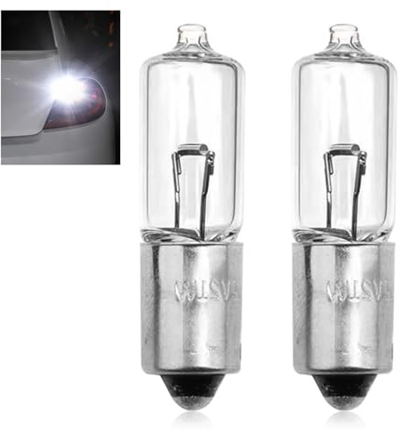 Lueden Car Miniature Light Bulbs, 434 H6W Halogen Automotive Replacement Bulbs for Side lighting Standards Brake Indicator Reverse Fog Tail Parking Light, 433C 12V 21W BAX9S Bright, 2pack