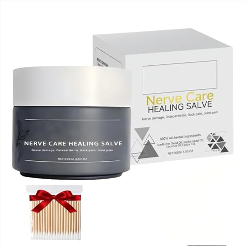 Unguento Curativo Nerve Care, Crema Professionale Dolori Nervosi, Balsamo Lenitivo Nervi, Gel Dolori Articolari e Muscolari, Rilassamento Muscolare e Sollievo Formicolio (1Pezzo)