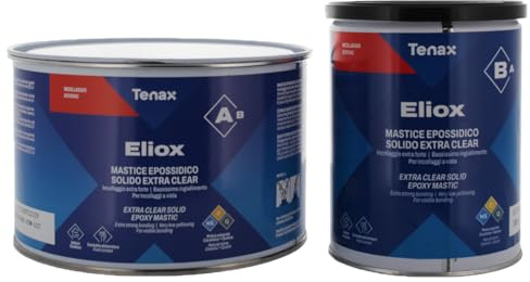 Tenax Mastic époxy Extra Clear approuvé pour contact alimentaire, adhésif solide, kit A+B, 2,250 kg