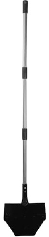 Fockety Pala para Limpieza de Jardines, Pala Plana Multifuncional con Mango Ajustable de 120 cm, rascador para Suelos Exteriores para Limpiar Malas Hierbas y Quitar Nieve y Hielo