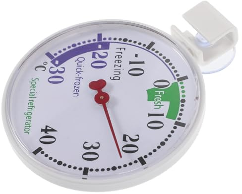 SAFIGLE Analoges Kühlschrankthermometer Präzisem Sensor Dualer Kühl Gefrierfunktion Einfache Installation Zuverlässige Temperaturanzeige für Lagerbedingungen