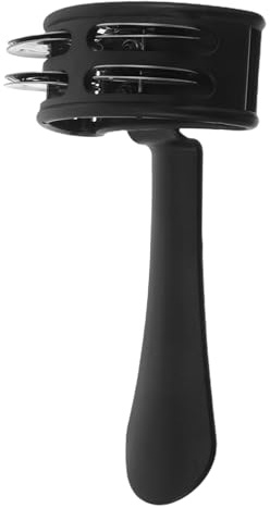 Beaupretty Doppelreihiges Handglockentamburin Aus Metall Zum Läuten Mini-musiktamburin Mit Handglocken-percussion Für Erwachsene Rassel-musikinstrument Für Partys Und Straßenauftritte