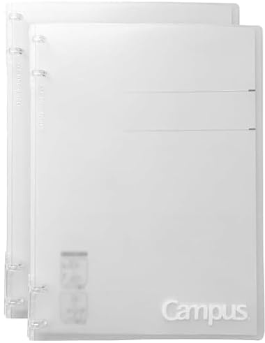 Kokuyo AML-NP704TX2 Campus Notebook-Like Binder B5 2x2 Ring, Clear, Set of 2