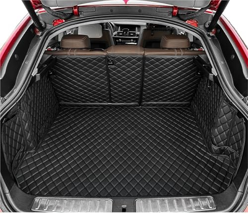 Kofferraum Schutzmatte Für VW Für Touran L 5/6/7-sitz Auto Vollständige Abdeckung Stamm Matte Auto Schutz Für Fracht Kofferraummatte(Schwarz Schwarz,5-seat 16-18)