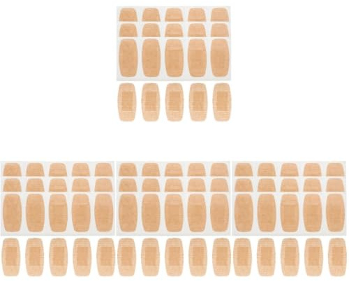 Healvian 80pcs Silicone Gel Bandages Breathable Hemostasis Wound Protectors Skin-Colored Non-Woven Pu Film Plasters for Safe Wound Care