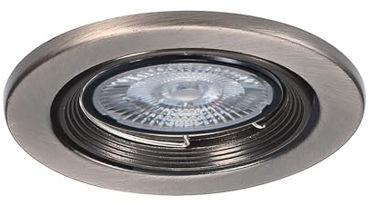 WAC 2.5in Low Voltage Round Recessed Light Trim with Step Baffle in Brushed Nickel and Black 8W 500 Lumens MR16 LED Lamp, HR-801 or HR-802 Housing Sold Separately
