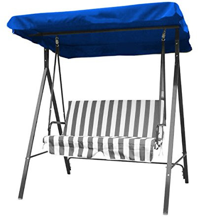 3-Sitzer Ersatzdach Hollywoodschaukel Dach Schaukeldach für Gartenschaukel Schaukelbank 148 cm x 240 cm Dunkelblau