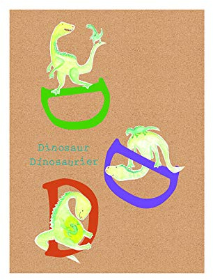 Komar Wandbild | ABC Animal D | Poster, Kinderzimmer, Buchstaben, Bild, Wohnzimmer, Schlafzimmer, Dekoration, Kunstdruck | ohne Rahmen | P036D-40x50 | Größe: 40 x 50 cm (Breite x Höhe)