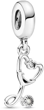 PANDORA Passions Pendente in argento Sterling con stetoscopio con zirconia cubica trasparente