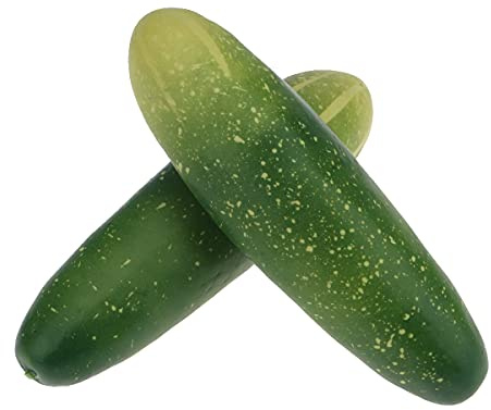 Meiwlong 2 PCS Artificial Lifelike Green Cucumber Fake Realistic Plastic Vegetable Decoration Home Kitchen Faux Props Ornament Party Festival
