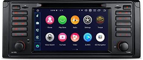 XTRONS Android 14 Autoradio Octa Core 8+128 7 Zoll Display Multimedia Player Eingebauter 4G LTE/CarAutoPlay/Android Auto/ROHM DSP 1024 * 600 IPS Bildschirm für BMW E39
