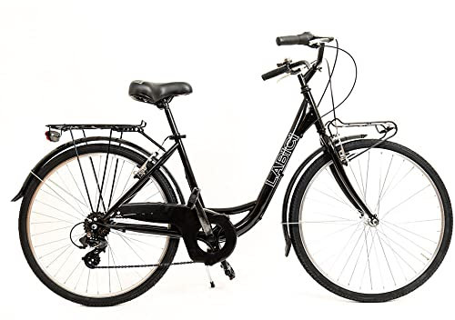 LABICI BIKECONCEPT Unisex – Erwachsene 6 Geschwindigkeiten City Bike, Schwarz, 26 Zoll