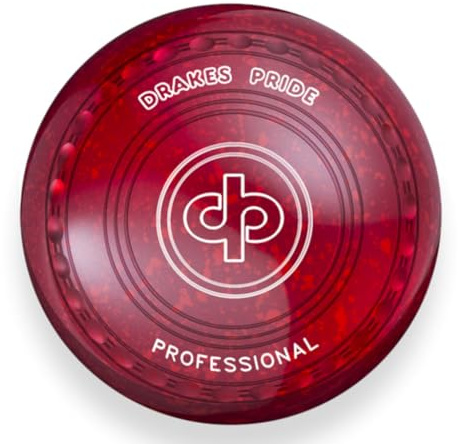 Drakes Pride Professional bowls - Maroon / Red, Gripped, Size 1, Heavy