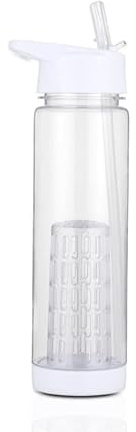 Blanks Direct Fruit Infuser Water Bottle - 740ML Sport Bottle Island Inspired Fitness Love Flask Plain Multi-Purpose For Cycling, Hiking, Gym, Camping, School- With Flip Straw And Handle (3 Bottles)