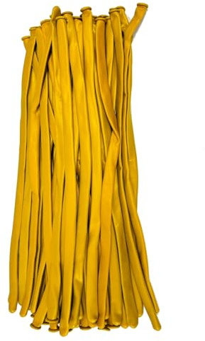 Gold Long Modelling Balloons 260q Magic for Arch Tying Animal Making Clown Birthday Party Decoration 30 Pack