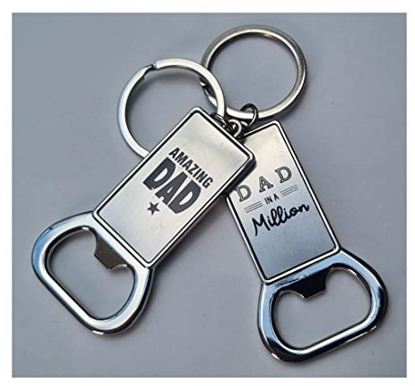 Dad Bottle Opener Keyring Father's Day Keychain Gift Present Daddy Birthday Key