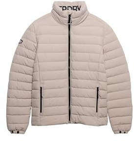Superdry Fuji Print Padded Jacket Anorak, Chateau Grey, XL för Män, Chateau Gray, XL