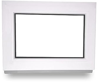 Kunststofffenster - Festverglasung - Fenster - innen weiß/außen weiß - BxH: 105 x 40 cm - 1050 x 400 mm - 2 fach Verglasung - 60 mm Profil