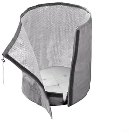 Protezione per vasi isolati per piante da esterno in inverno, design a doppio strato integrato con pluriball per piante al per sicuro dal gelo (S grigio)