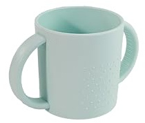 Miniland Verre d'apprentissage avec anses Dolce Mint. Fabriqué en Espagne et conçu pour tous les enfants.