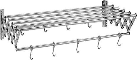 Badezimmer Handtuchhalter Bar Schiene Klapptrockner Wäscheständer Haken Teleskop Edelstahl Modern Fashion Perforierte Installation (Color : A, Size : 80cm)