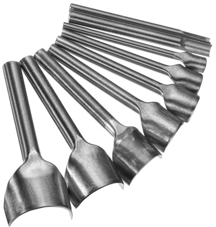 QUARKZMAN 9 Stück Halbrund Leder Locher, 5mm-40mm, Leder Cutter Bogen Kurve, Gürtel End Cutter, Karbonstahl Halbkreis Locher Werkzeug für Handwerk Gurt Gürtel, Brieftasche und Tasche