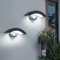 Comely 2 Piezas Aplique Pared Exterior con Sensor de Movimiento, Moderno Lampara de Pared LED 12W 6500K, IP65 Impermeable Luz de pared para Balcón, Jardín, Pasillo, Negro