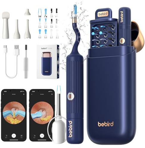 Ear Wax Removal Tool Camera Kit, Ear Cleaning Kit with Flexible Visual Ear Camera Otoscope, Portable Wireless Painless Ear Cleaner with Earwax Remover Tweezers for Adults Kids Pets