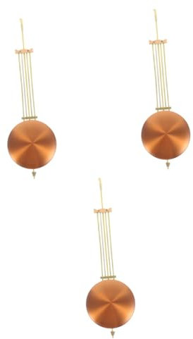Housoutil 3St Pendeluhr Zubehör Wanduhr Ersatzteile kleine Wanduhr Glockenspiel einstellbar Wanduhren Schiene Retro-Pendel Stiller Austausch des Uhrwerks Schwingmechanismus Uhrenarme Metall