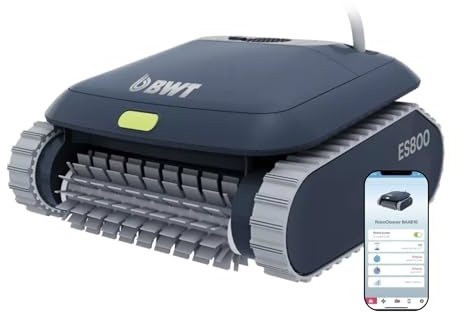 BWT Robot de Piscine ES 800 | Nettoyage Fond et parois | Aspirateur Automatique avec câble 18 m | Léger 5,75 kg | 3 Cycles de Nettoyage 1,5 h / 2 h / 2,5 h | Robot Nettoyeur pour piscines