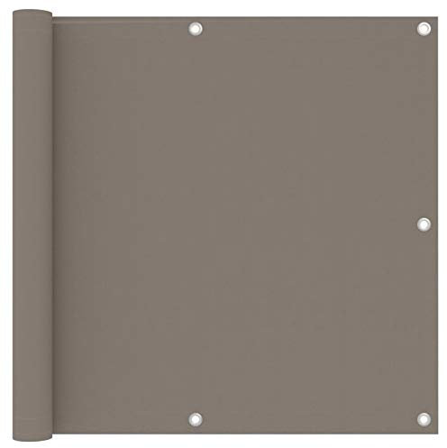 Xichuzi Balkon-Sichtschutz Taupe 90x400 cm Oxford-Gewebe, Balkonsichtschutz, Windschutz Balkon, Windschutz Terrasse, Balkonverkleidung, Sichtschutz Garten - 134989