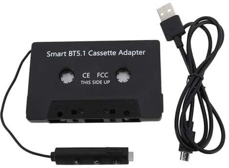 Ldafava Adaptateur de Cassette Bluetooth DC5V BT5.1 Cassette sans Fil Universelle Adaptateur AUX pour Les camions de Voitures avec Lecteur de Cassette