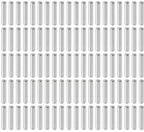 QUARKZMAN Zylinderstifte Rostfrei, 4mm x 20mm Dübelstifte 100 Stück | Spannstift, 304 Edelstahl Metallstifte, Silberton Passstift Bolzen Metall für DIY, Möbel, Bastelprojekte