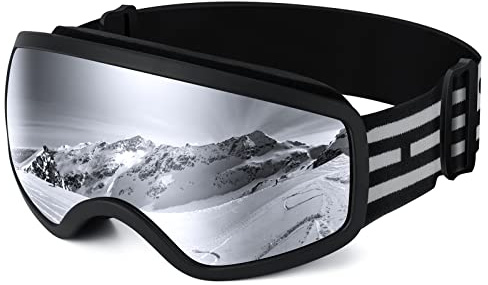 EasYoung Lunettes de ski pour enfants, lunettes de snowboard avec protection UV, anti-buée pour adolescents, lunettes de skateboard, compatibles avec le casque