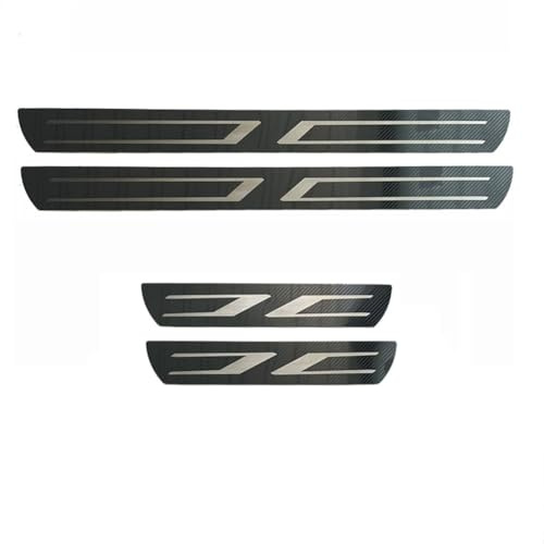 4 Pezzi Listelli Battitacco Auto per Ford Ranger T9 XL XLT XLT Wildtrak 2023-2025, BattitaccI D'ingresso Protezione Davanzale della Porta AntiGraffio Styling Accessori, Carbon Fiber Black