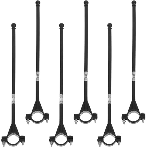 SOPOTUTU Bike Handlebar Flagpoles Plastic 6Pcs Compact Cycling Flags for Advertising and Festival Events