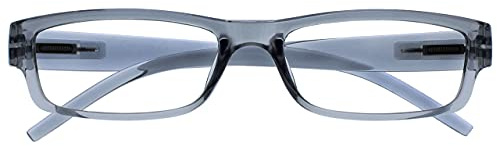 OPULIZE Ace Reading Glasses, Gris, +1,00 Dioptrías Unisex
