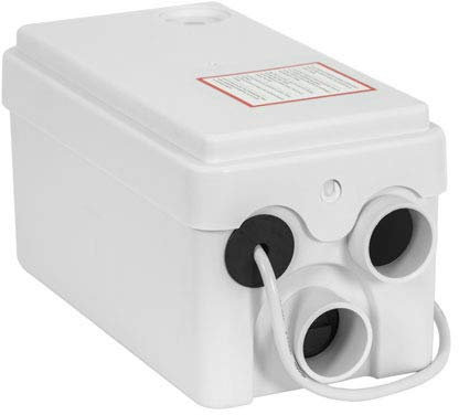 Flo-Force Elite Macerator Lifting Station Domestic Sanitary Waste Pump for Shower Baths or Hand Wash Sink Basins 2 Inlets White