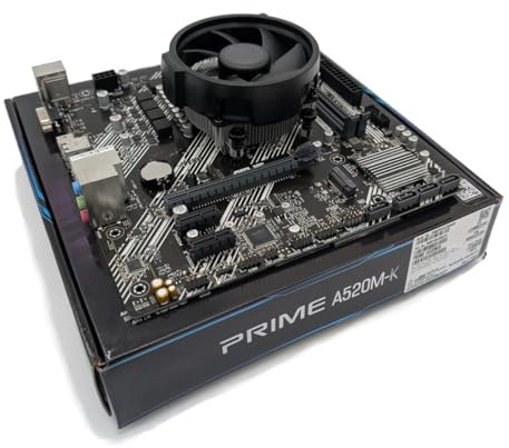 Ryzen 7 5700G 3.8Ghz (Turbo 4.6Ghz) 8 Core 16 Thread CPU, Prime A520M-K Motherboard Pre-Built Bundle NO RAM