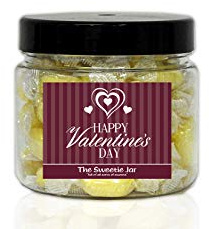 Sherbet Lemons 550g XSmall Sweet Jar– A Personalised Gift Jar Filled with Your Favourite Retro Sweets! (Happy Valentine’s Day)